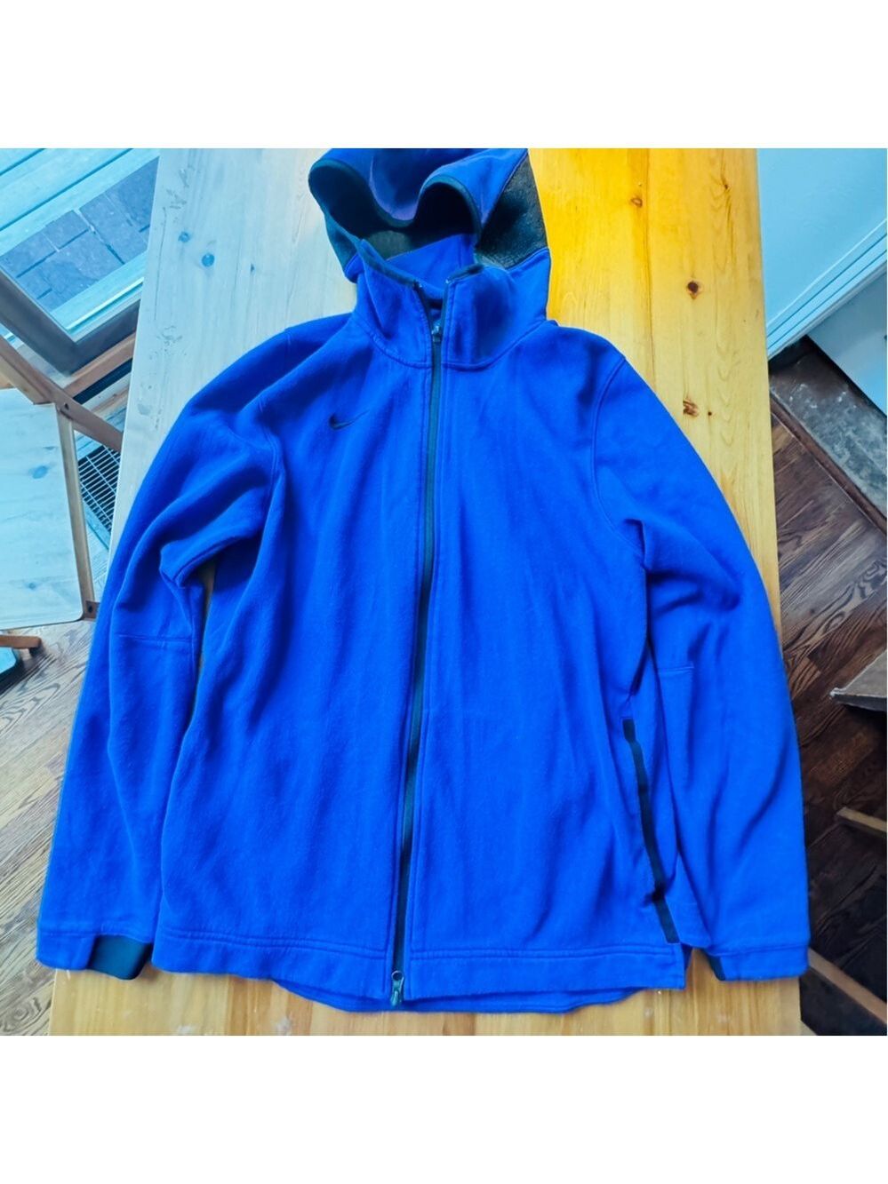 Nike full zip blue hoodie size large